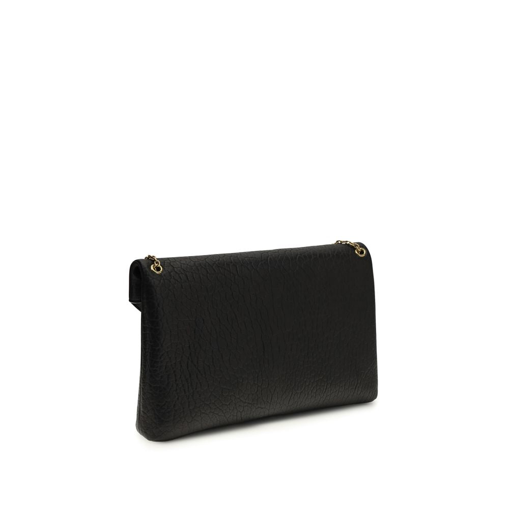 Saint Laurent svart lam Ovis Aries Aries skulderveske