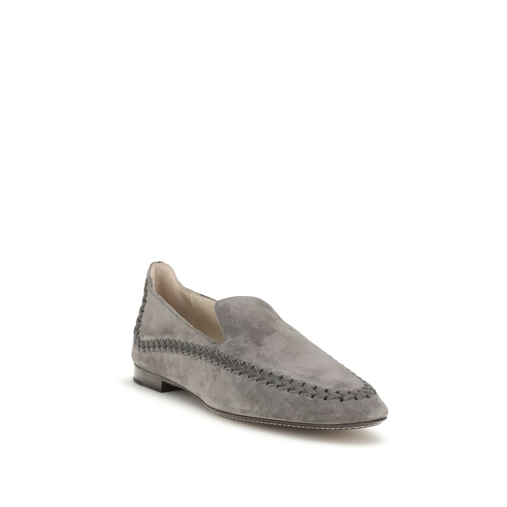 Giorgio Armani grå kalveskinn Bos Taurus slip-on loafers