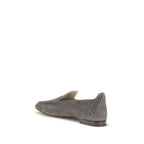 Giorgio Armani grå kalveskinn Bos Taurus slip-on loafers