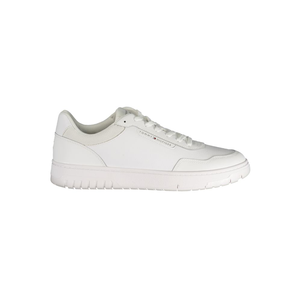 Tommy Hilfiger hvit herresneaker i polyuretan