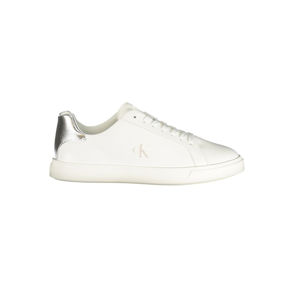 Calvin Klein hvite lavtopp joggesko i polyester