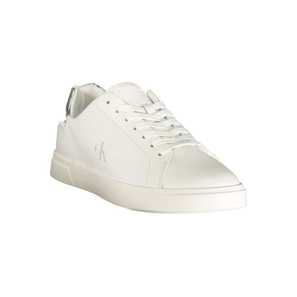 Calvin Klein hvite lavtopp joggesko i polyester