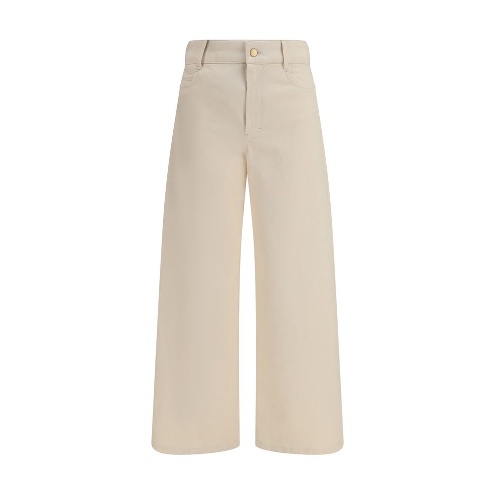 Max Mara beige fritidsbukser i bomull