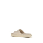 Moncler Beige Gummisandaler