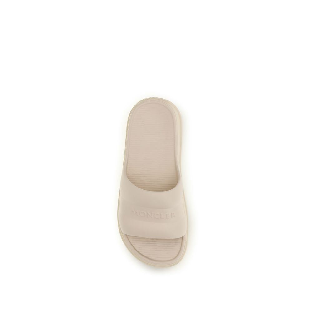 Moncler Beige Gummisandaler