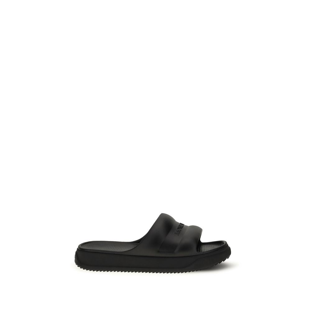 Moncler Svarte Gummisandaler