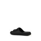 Moncler Svarte Gummisandaler