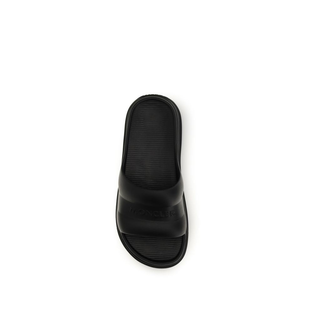Moncler Svarte Gummisandaler