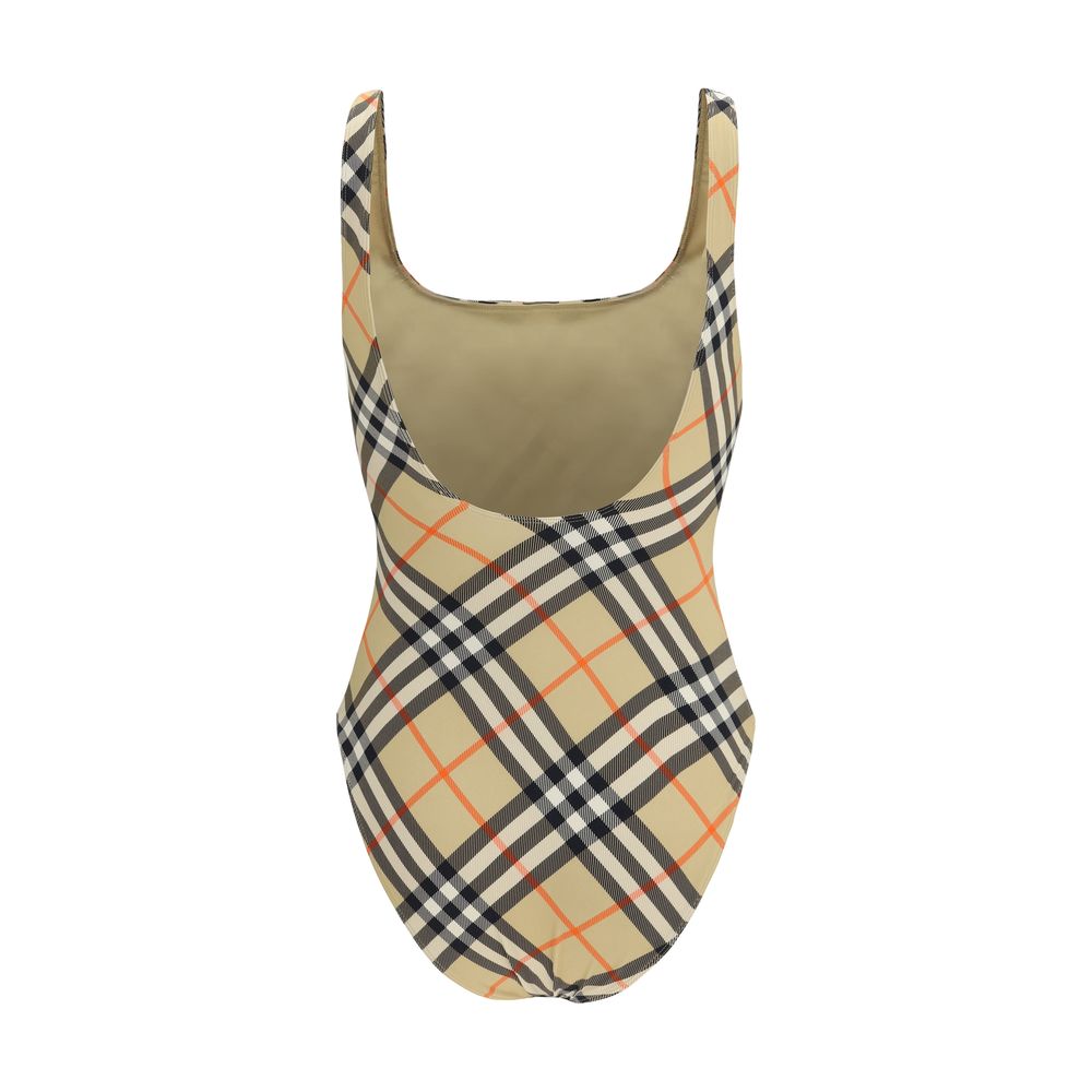 Burberry beige badedrakt i polyamid