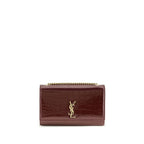Saint Laurent skulderveske i Bordeaux kalveskinn av storfe (Bos Taurus).