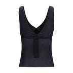 Saint Laurent Svart Silketopp Uten Ermer