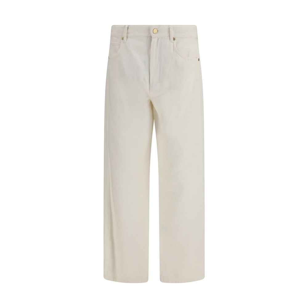 Max Mara beige fritidsbukser i bomull
