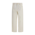 Max Mara beige fritidsbukser i bomull