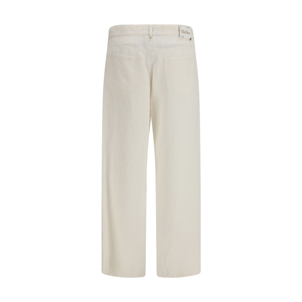 Max Mara beige fritidsbukser i bomull