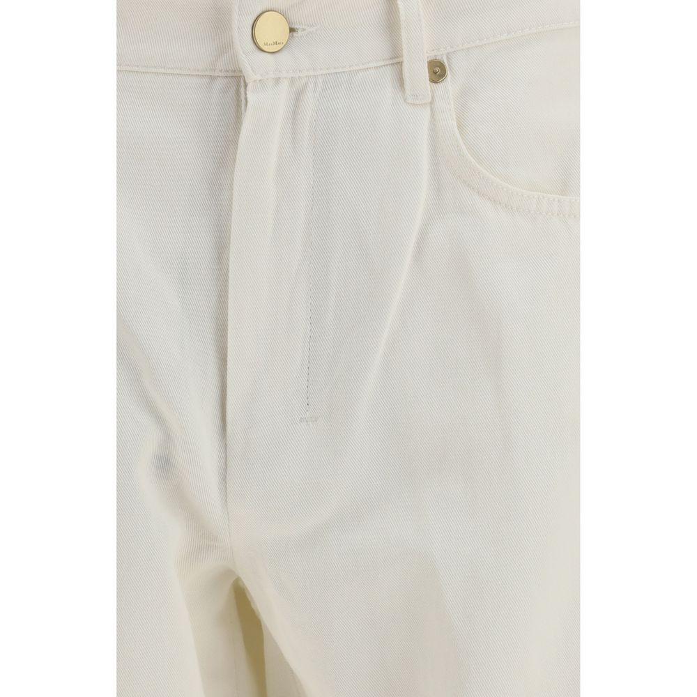 Max Mara beige fritidsbukser i bomull