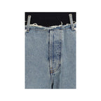 ALAINPAUL blå høy midje jeans i bomull