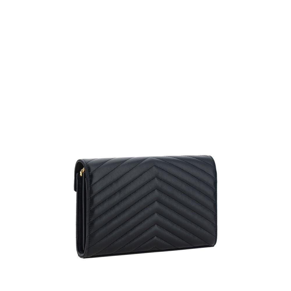 Saint Laurent svart lam Ovis Aries Aries skulderveske