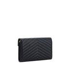 Saint Laurent svart lam Ovis Aries Aries skulderveske