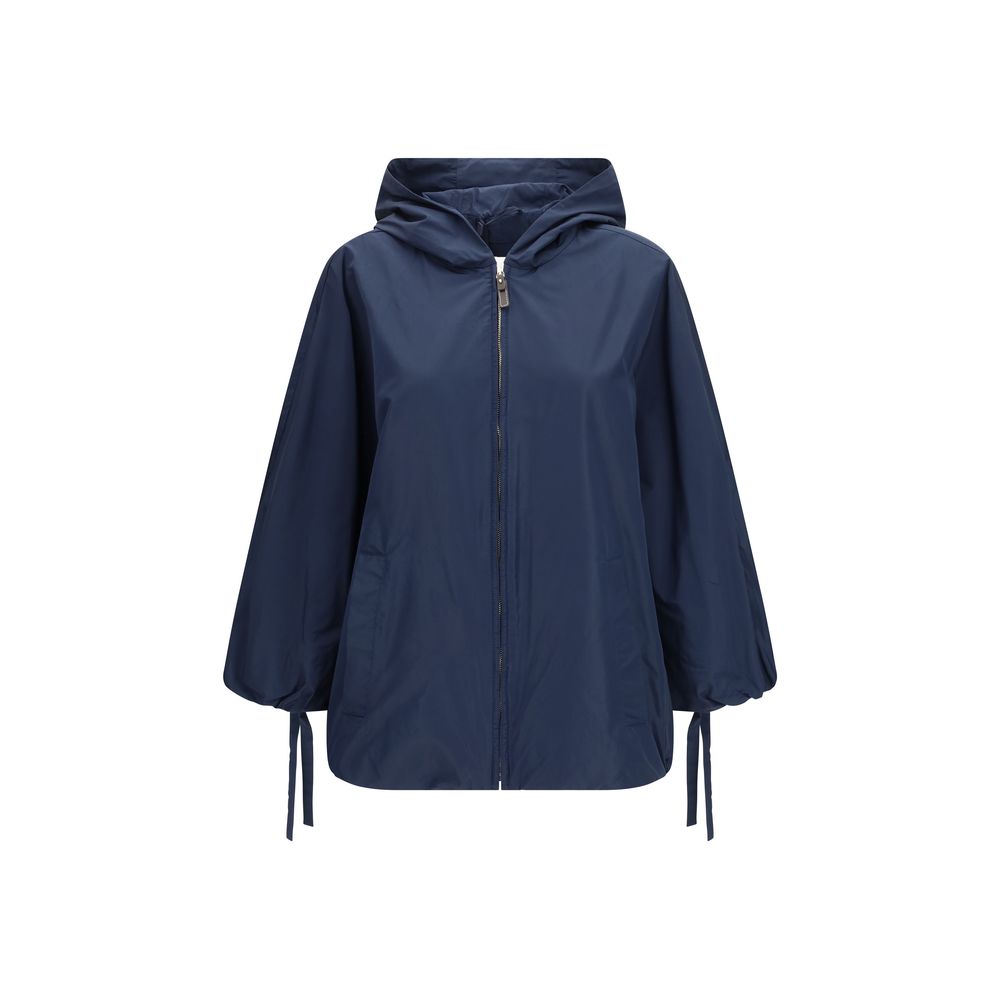 Blå trenchcoat i polyester fra Max Mara