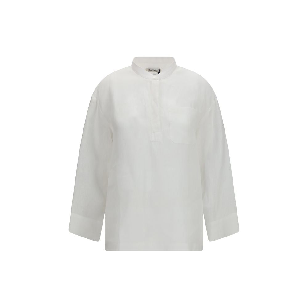 'S Max Mara Hvit Linskjorte
