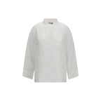 'S Max Mara Hvit Linskjorte