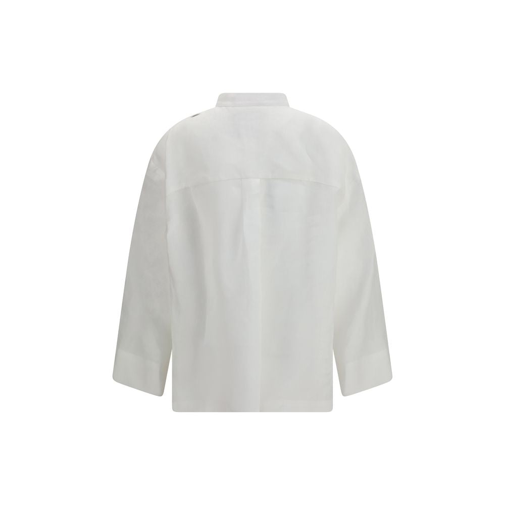 'S Max Mara Hvit Linskjorte