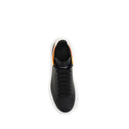 Alexander McQueen svarte platå-sneakers i kalveskinn