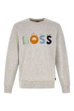 Hugo Boss grå bomullsgenser med logodetaljer