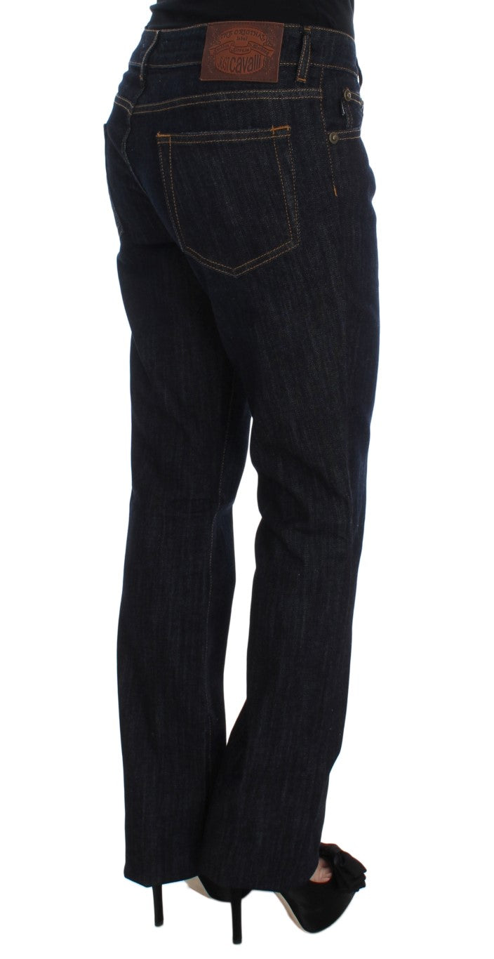 Cavalli blå bomull strecth-jeans med rett passform