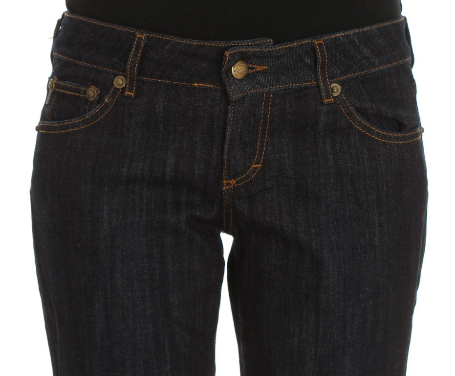 Cavalli blå bomull strecth-jeans med rett passform