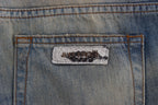Cavalli Blue Wash Cotton Slim Fit Bootcut-jeans