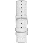 Guess White Leather Dress Watch
