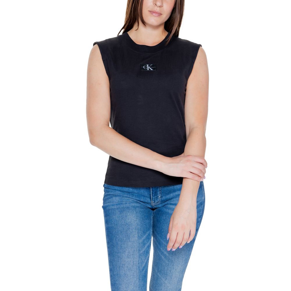 Calvin Klein Jeans Svart T-skjorte i bomull