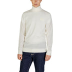 Calvin Klein Jeans kremfarget ullgenser med rullekrage