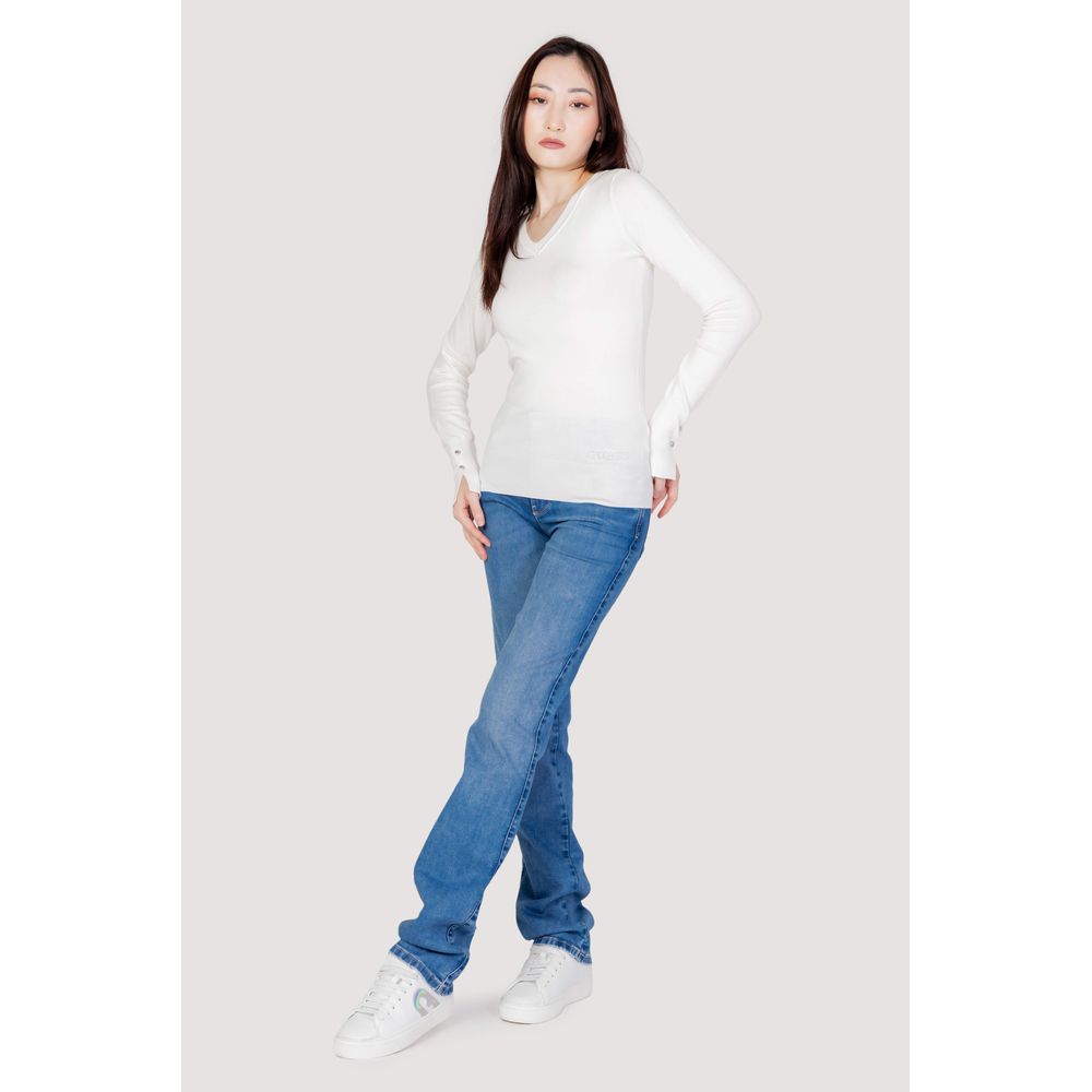 Guess hvit bomullssweatshirt