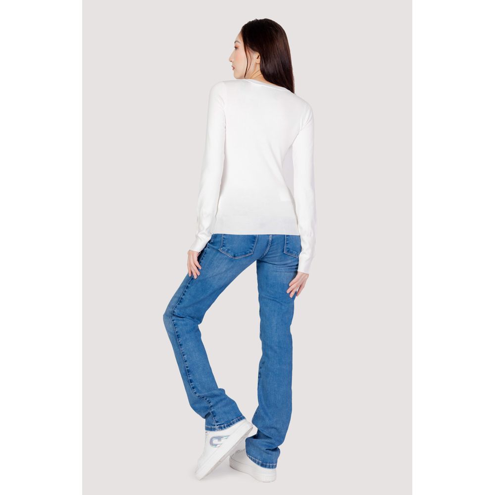 Guess hvit bomullssweatshirt