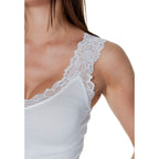 Vero Moda hvite tanktopper i viskose