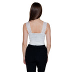 Vero Moda hvite tanktopper i viskose