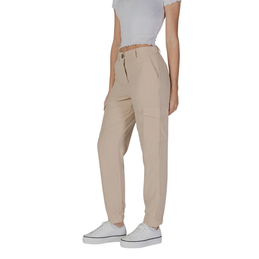 B.Young Beige Polyester Cargo Bukser