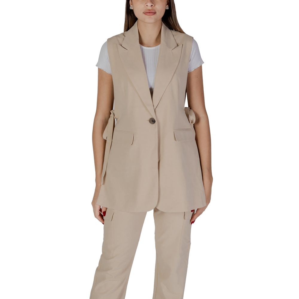 B.Young Beige Vest i Polyester
