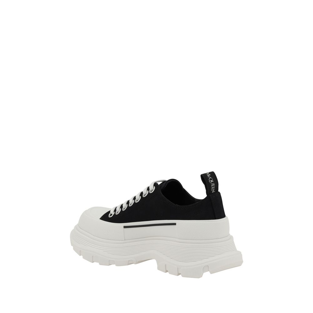 Alexander McQueen Svarte Chunkysneakers i Bomull