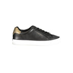 Calvin Klein svarte skinnsneaker til dame