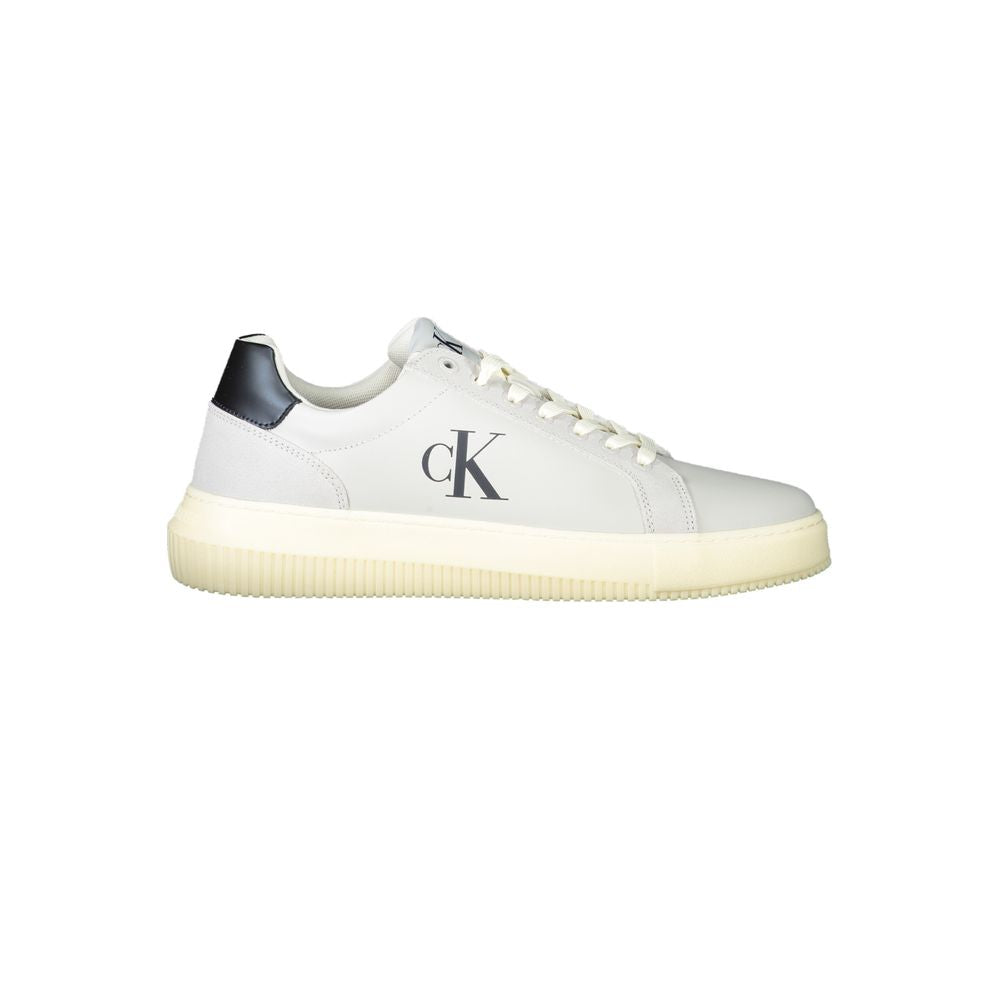 Calvin Klein hvite polyuretan herresneaker