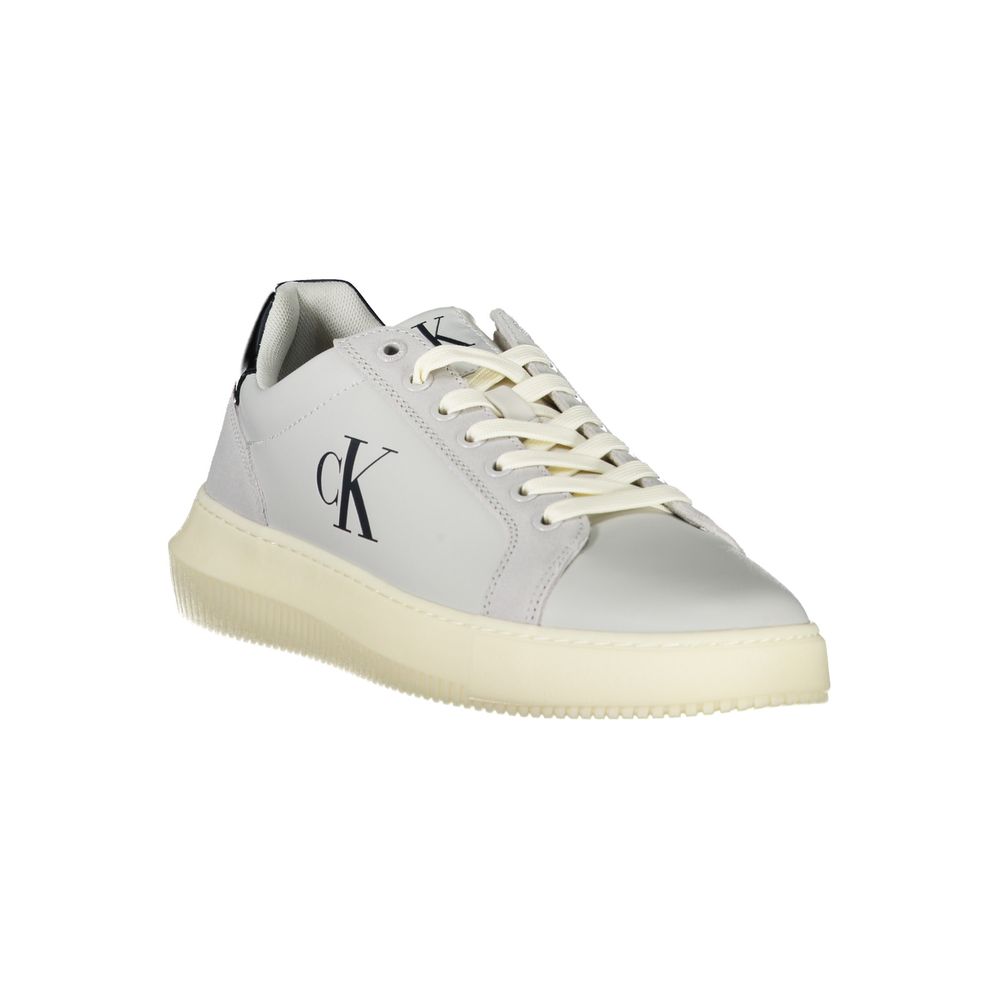 Calvin Klein hvite polyuretan herresneaker