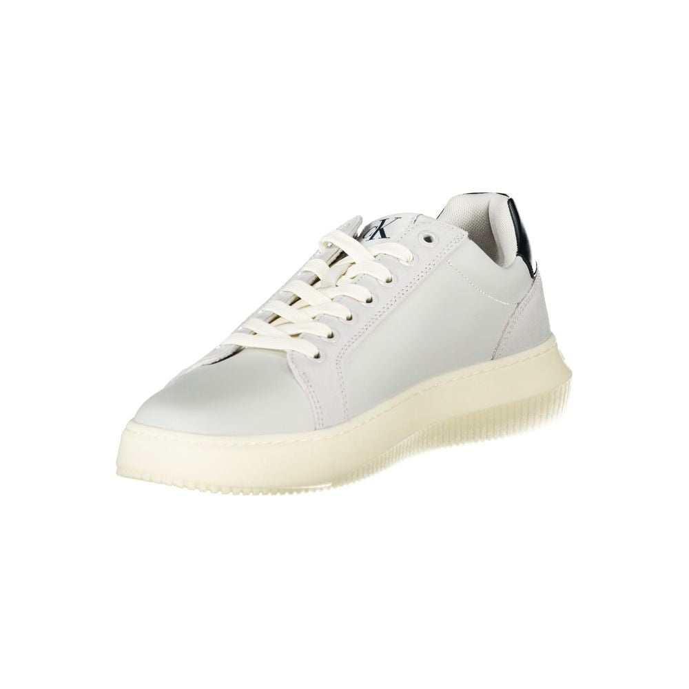 Calvin Klein hvite polyuretan herresneaker