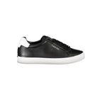 Calvin Klein svarte skinnsneaker til dame