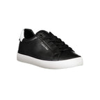 Calvin Klein svarte skinnsneaker til dame