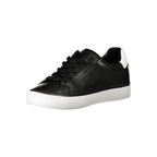 Calvin Klein svarte skinnsneaker til dame