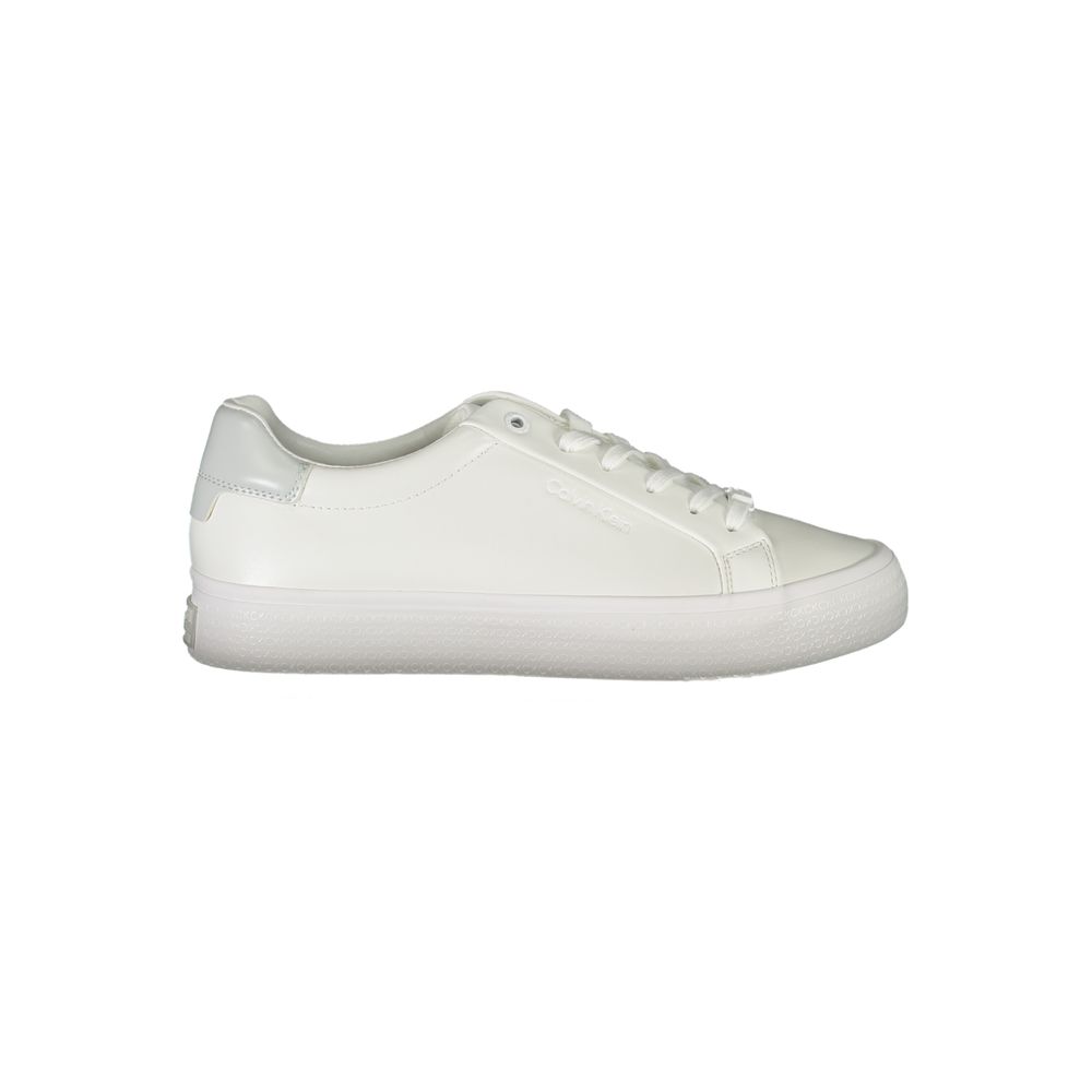 Calvin Klein Bianco Pelle Sneaker for kvinner