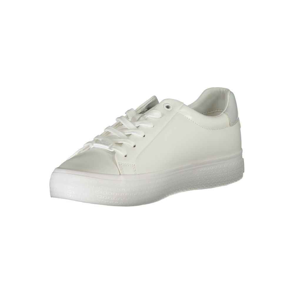 Calvin Klein Bianco Pelle Sneaker for kvinner